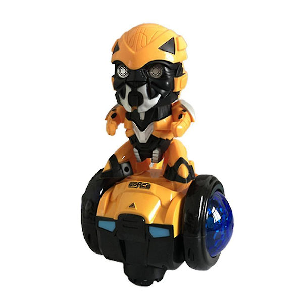 Robotleksak Spiderman Figures Elbil, 360-snurr interaktiva leksaker med ljus och ljud Leksakspresent för barn Pojkar Flickor B