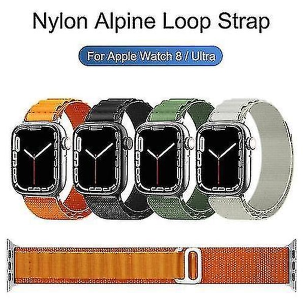 Alpine Loop Sport Strap Band Armband För Apple Watch Ultra 49mm Series 8 7 6 Se Vit