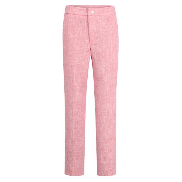 Yynuda dam 2-delad kontorskläder metallspänne Slim Fit affärsdräkt (kavaj + byxor) Pink M