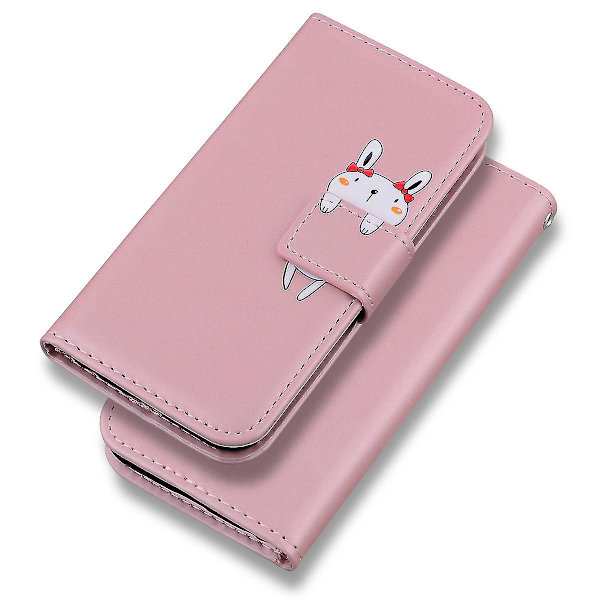Bear Pattern Phone case för Sony Xperia L3 med korthållare, rem, Pu-lädermaterial, plånboksfunktion, hörnfallskydd Rose Gold