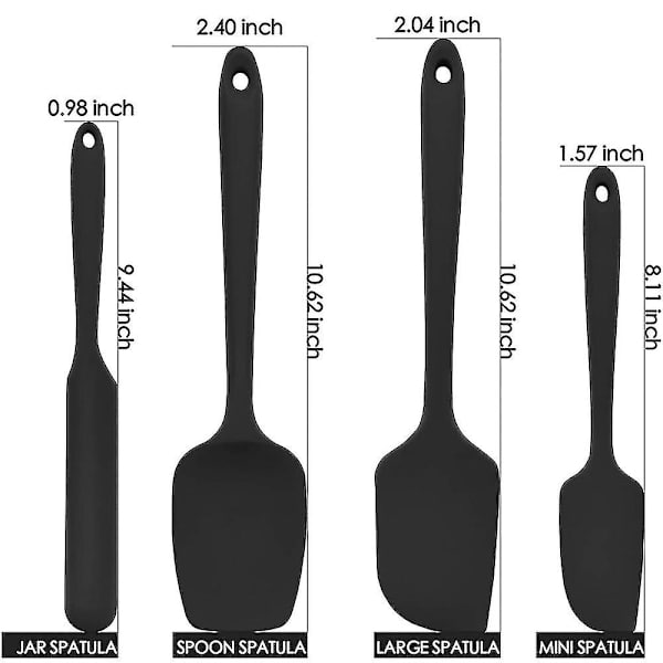 600f hög värmebeständig silikon set, sömlös design BLACK