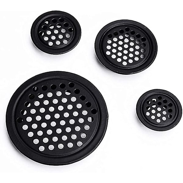 10 delar runt ventilationsgaller, runt ventilationsgaller i rostfritt stål, ventilationsapplikationer. Cover för inomhus och utomhus null none