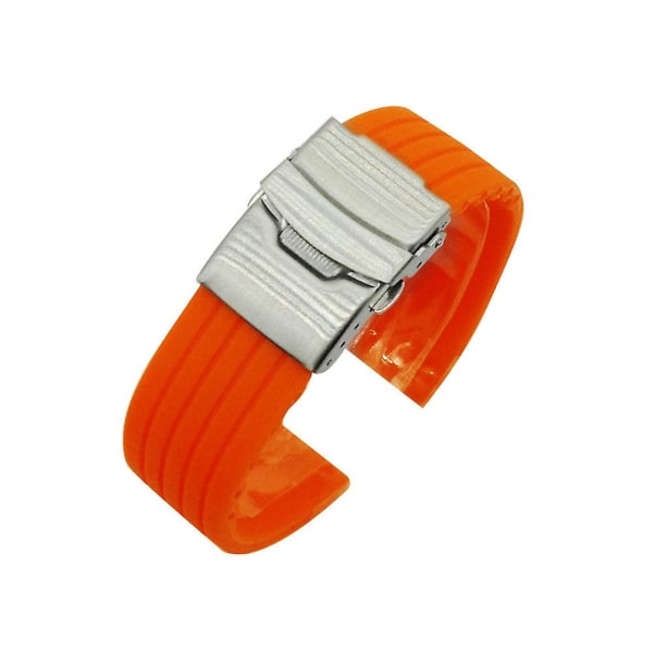 Universal 24 mm watch med snabbkopplingsarmband (orange) Orange none