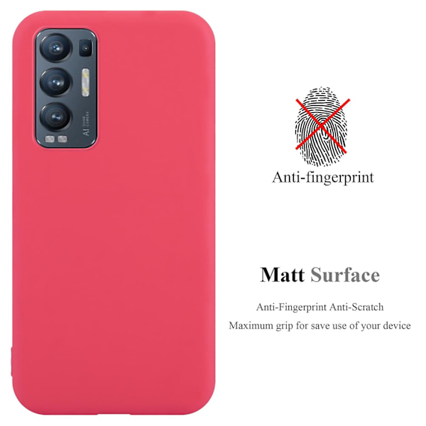 Oppo FIND X3 NEO Hülle Handy Cover TPU- case - matta färger CANDY RED FIND X3 NEO