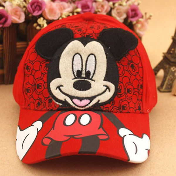 Barn Barn Flicka Pojke Unisex Musse Pigg Baseball Cap Hatt Red Mickey