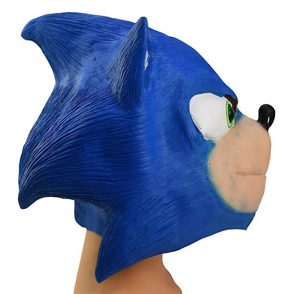 Sonic Mask Latex Huvudbonader Party Dress Up Rekvisita