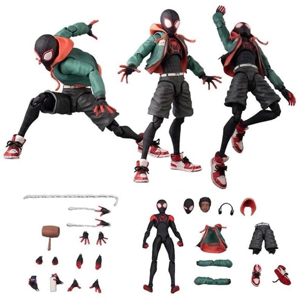 Spider-man Across the Spider-vers Miles Morales Spiderman Samlarobjekt actionfigurleksak med tillbehör Presenter till fans Barn och vuxna null none