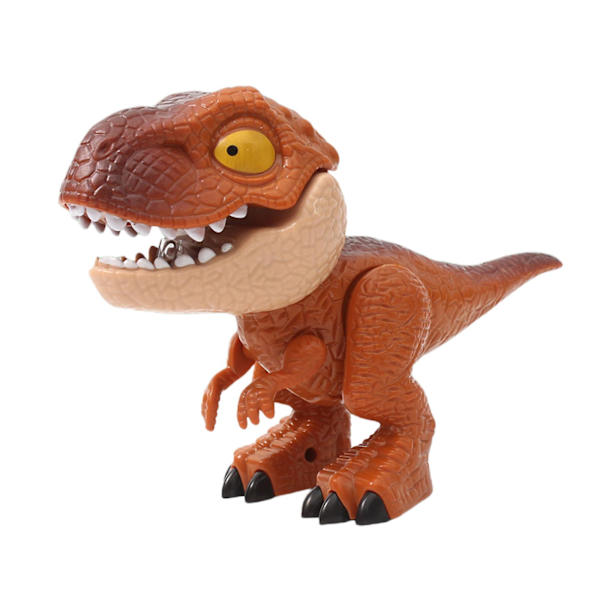 2023 nya säkra och pålitliga 5-i-1 dinosauriepapper för barn - häftapparat, pennvässare, linjal, suddgummi orange
