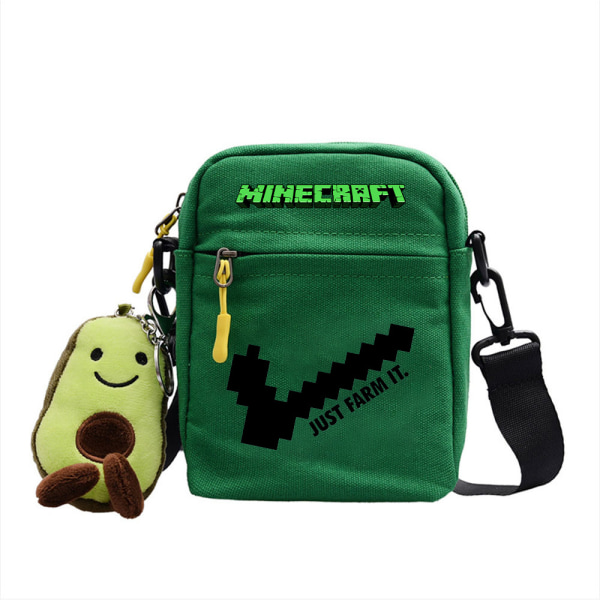 Minecraft Student Axelväska Casual Tecknad Grön ~ 2