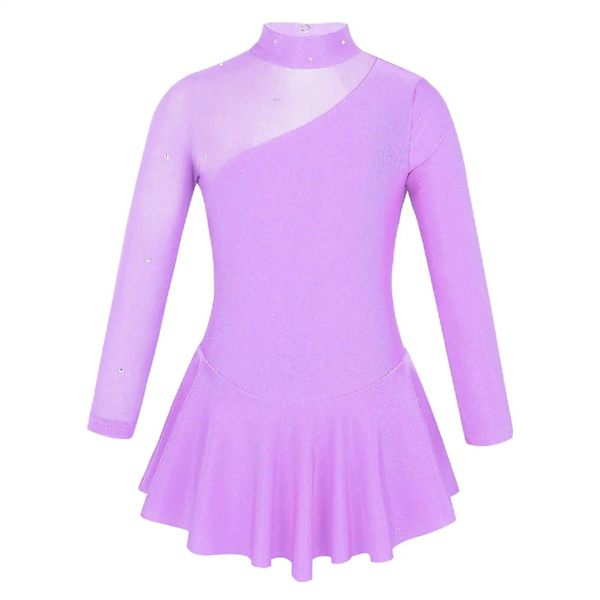 Balett Gymnastik Trikå Klänning Barn Flickor Balett Trikåer För Dans Ballerina Cutouts Bakom Samtida Konståkningsklänning 6 Royal Blue