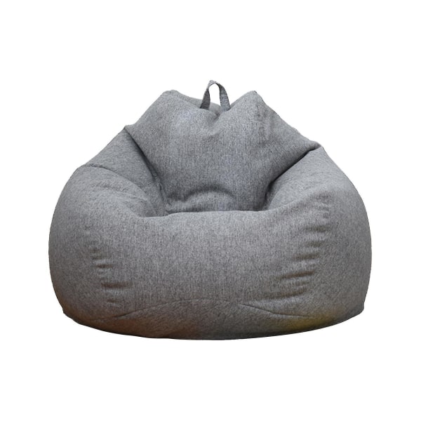 Ny extra stor sittsäcksstolar Soffa Cover inomhus Lazy Lounger För Vuxna Barn Sellwell Gray 80 * 90cm