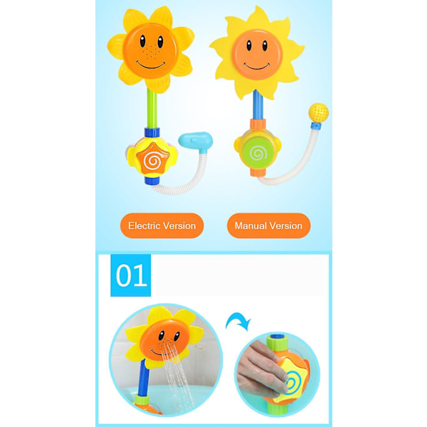 Barndusch Badleksaker Söt Gul Anka WaterwheelToys Baby Badvattenleksak |Badleksak null none