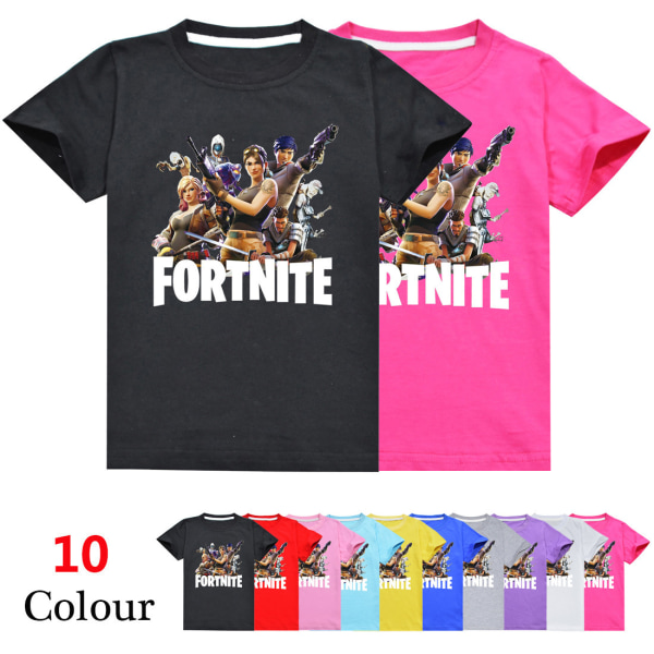Fortress Night T-Shirt Tryckt Trendig T-Shirt F6 wathet 170cm