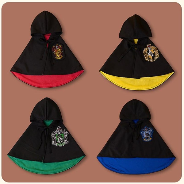Kattkläder Huvtröjor Kappa Kappa med slips Cosplay Hunddräkt Dekoration Magic-academy Cape Småhundskläder red S