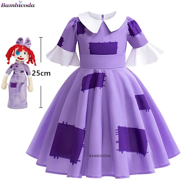 2024 Anime Pomni The Amazing Digital Circus Cosplay Kostym Barn Overall Halloween Kostym Purim Barn Kostym Cartoon Cos 11-12T(160) b2