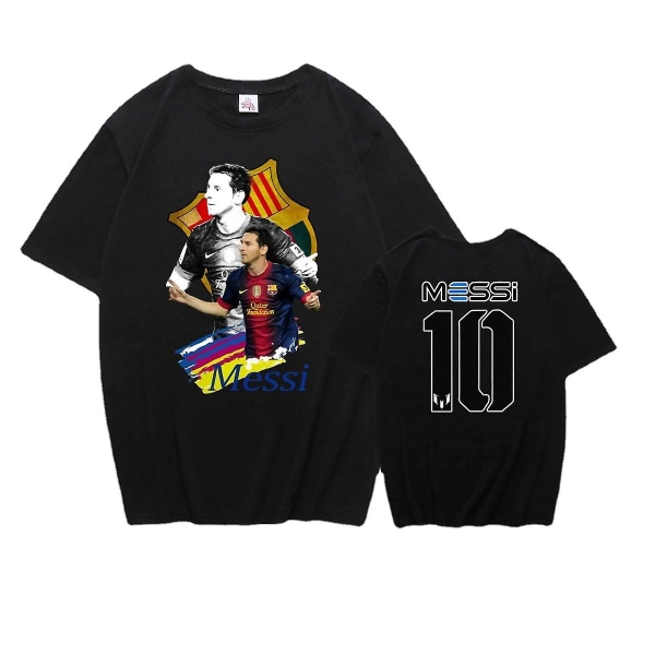 Messi kortärmad T-shirt Svart fotbolls-VM L