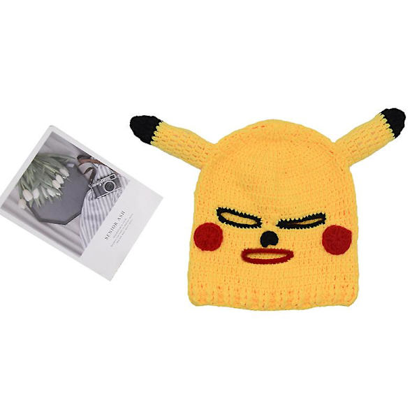 jul rolig mössa pikachu huvudbonad stickad hatt mössa