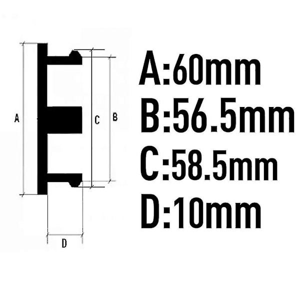Cover, Hjulcenterkapslar, 4st 60mm Universal hjulfälg Cap Cover black