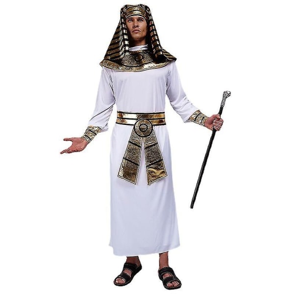 Män King Pharaoh kostym Egyptisk kung kostym Set kompatibel med Halloween