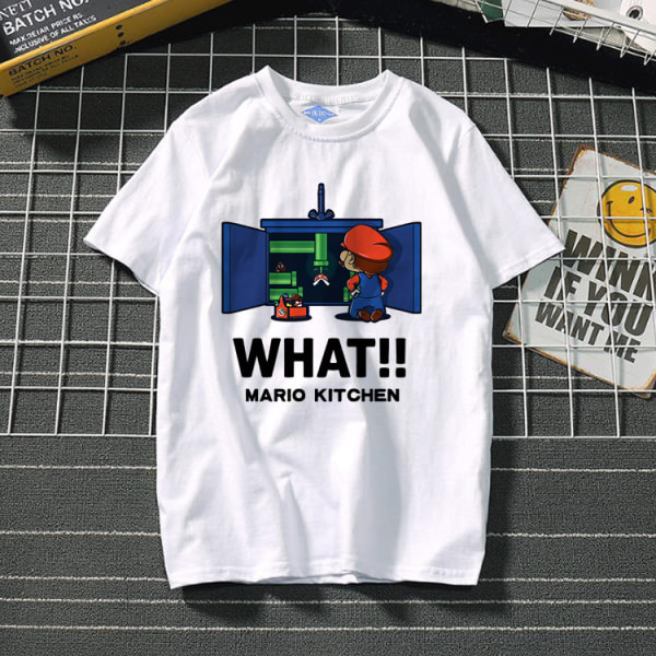 Mario anime perifer T-shirt för män och kvinnor T-shirts 20# 20# Children's XS