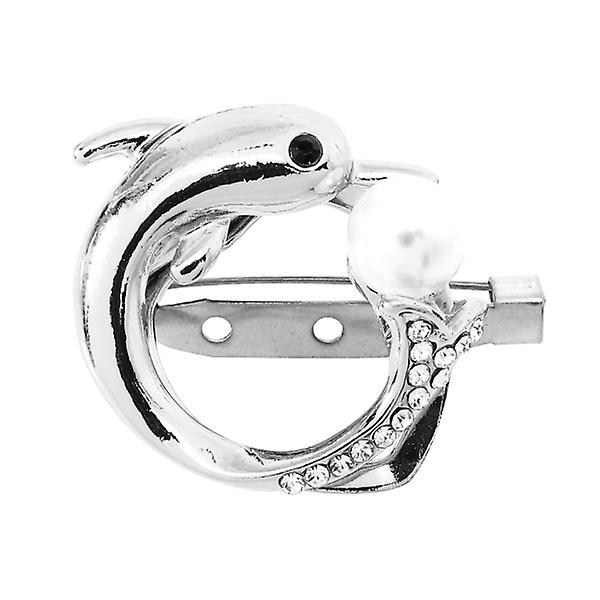 Kläder Wrap Hållare Metall Spänne Ring Scarf Spänne Siden Scarf Hållare Clamp Silver 3.5X3.5cm