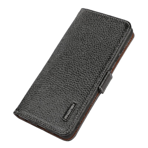 Khazneh för Sony Xperia 1 V phone case i äkta läder Rfid-blockering anti-scratch Flip Cover Stand-plånbok Black
