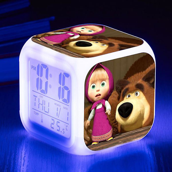 Masha And The Bear Alarm Clock Led Night Light Style A ea99 Fyndiq