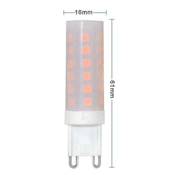 G9 Flame Lamp Led Glödlampa 0,5w Pc Keramikfärg 10lm 36*2835 Smd Ac 220-240v 1300-1700k 360 Grader [energiklass A] 4pack Warm1300-1700K 0.5W-1W