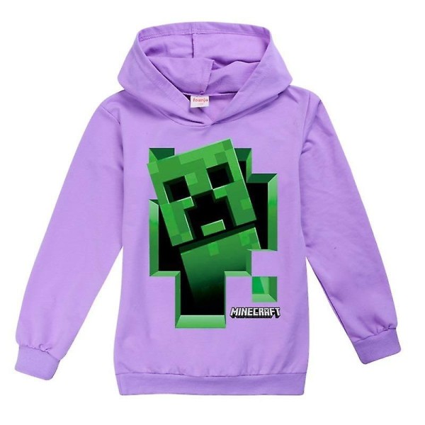 Minecraft Print Barn Pullover Fuchsia Hoodie 110