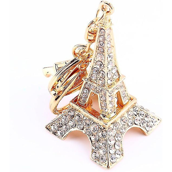 Rhinestone Eiffel Tower Nyckelring, Bling Crystal Eiffel Tower Nyckelring Söt Plånbok Väska Charm Hänge Nyckelring Plånbok Tillbehör Present till tjej