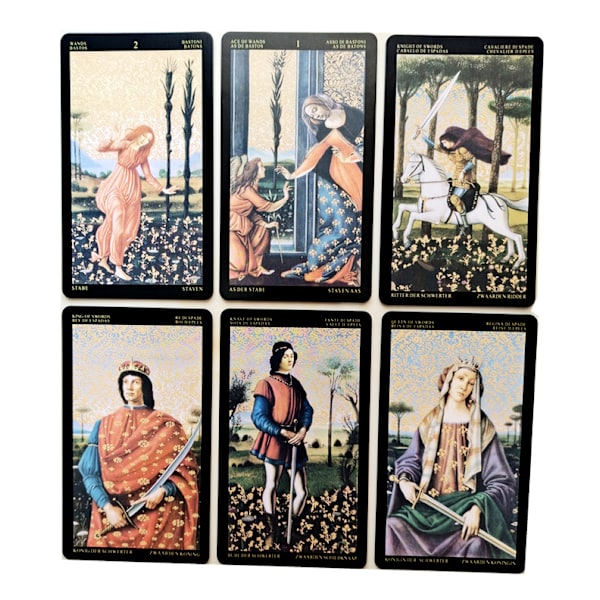 cmGolden Botticelli Tarot Divination Cards