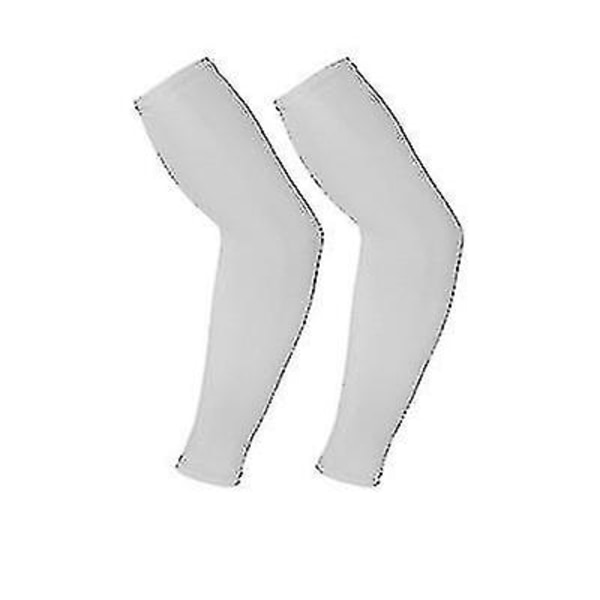 Hem Uv-skydd Kylning Ice Silk Arm Sleeves - Solärmar för män kvinnor för löpning, cykling, fiske, golf, volleyboll, basket, bas gray