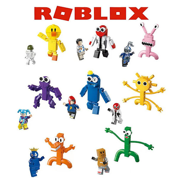 Roblox Rainbow Friends Dörrar Skräckspel Byggstenar Figur Montera Modell Tegelstenar Leksaker För Barn Födelsedagspresent null none