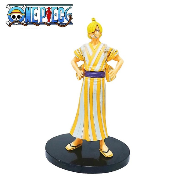 One Piece Anime Monkeydluffy Roronoa Ace Pvc Action Model Collection Cool Stunt Figur Leksak Present C Sanji opp bag