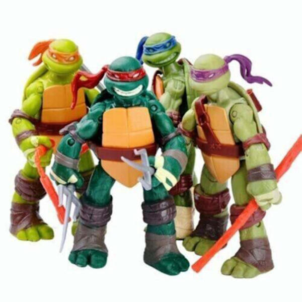 4 st/ set Teenage Mutant Ninja Turtles Actionfigurer Leksaker Modell Dockor Barn Pojkar Flickor Fans Lekset Födelsedagspresenter null none