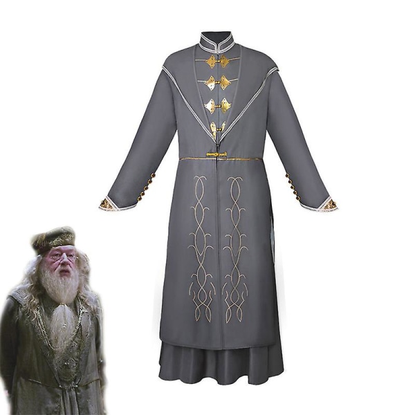 Albus Dumbledore Cosplay kostym komplett set Halloween förklädnad Karnevalsfestdräkt för vuxna