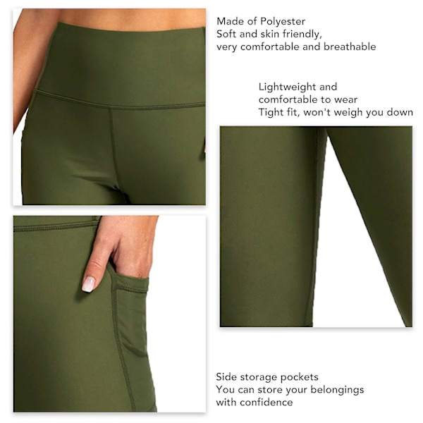 Dykshorts för kvinnor, minskad skavning, lätta, mjuka, hudvänliga våtdräktshorts för surfing Green 3XL