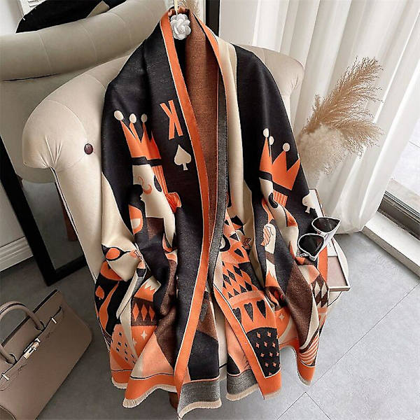 Vinter Cashmere Scarf Dam Tjocka Varma Sjalar Wraps Tofs Dam Design Print Stor Pashmina Filt Foulard Ecgaroe 2022 Nytt WYT6 4