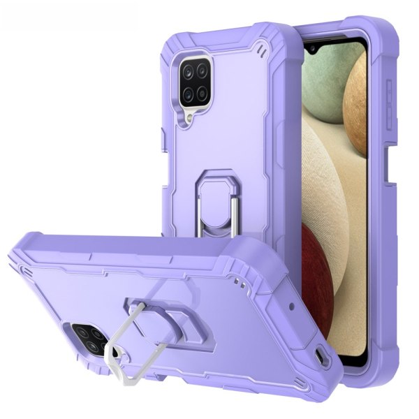 Case för Samsung A12 5G Case, Galaxy A12 Case, Allytech Slim Fit Rugged 3-lagers stötsäkert skydd Hybrid Kickstand Phone case Cover för purple