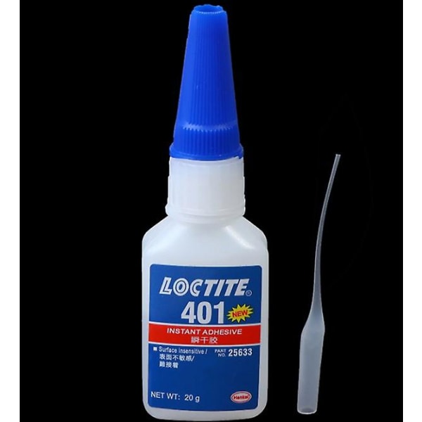 1 st 20g Loctite 401 snabbhäftande flaska Starkare superlim för flera ändamål 401 1Pc