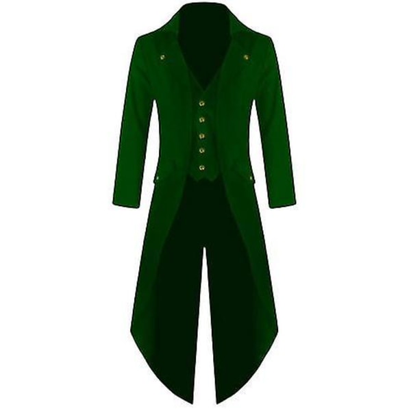 Gotisk Steampunk frackjacka_a Green 2XL