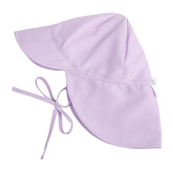 Sommar Solhatt Hals Cover Beach Flap Cap Andas För Barn Pojke Flicka Purple L