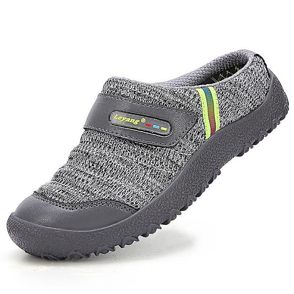 Flickor Closed Toe Tofflor Casual Daily Flats Backless slides Dark Gray EU 34
