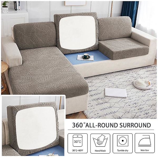 Vattentät cover för vardagsrum Stretch jacquard sofföverdrag Billig sofföverdrag Delikat sofföverdrag för hem Hotell C 2RD(95-135cm) Deep coffe