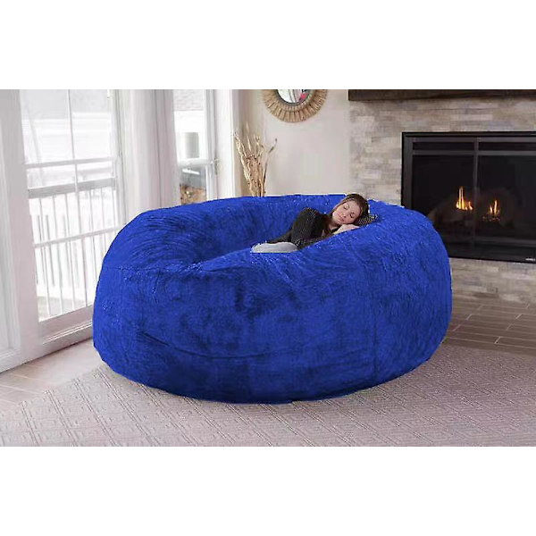 Lazy Sofa Bean Bag konstgjord päls Bean Bag (endast bönor) sapphire 135 x 65cm