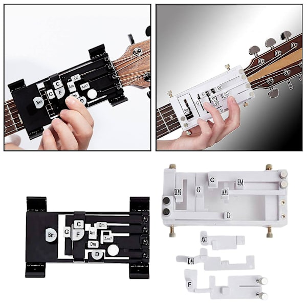 Klassisk gitarr Lärohjälpmedel Inlärningssystem Studera Öva Smärtsäker Finger Booster Ackord Tillbehör White