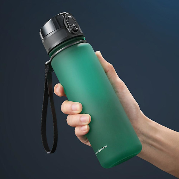 Utomhus Sport Vattenkopp Resor Bil Fitness Plast Vattenflaska Skrubbkopp - För sport, gym och vandring Ice Green 1000ml
