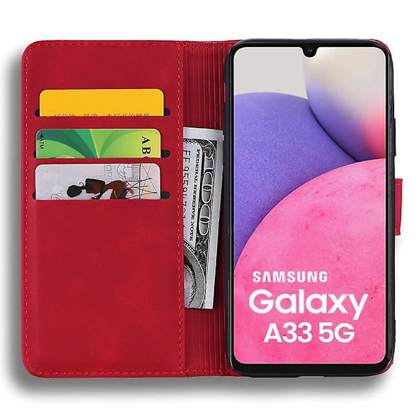 Case för Samsung Galaxy A23 5G/A23 4G/M23 5G/F23/M13 4G Premium PU Läder Flip Cover Mandala Red