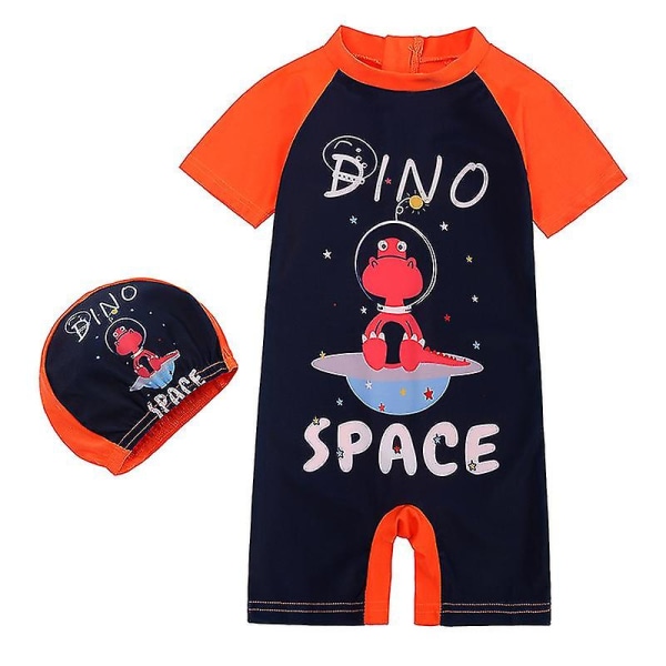 Barn Pojkar Flickor Dinosaurie Baddräkt One Piece Sunsafe Swimwear Simdräkt HY20083B L