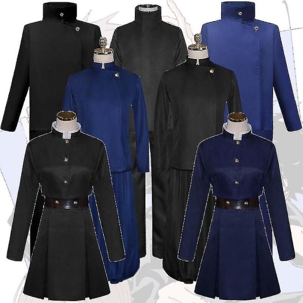 Anime Jujutsu Kaisen Cosplay Kostymer Itadori Yuji Gojo Satoru Kugisaki Nobara Zenin Maki Unicompatible Withm Suit Ge to  Suguru Black XL